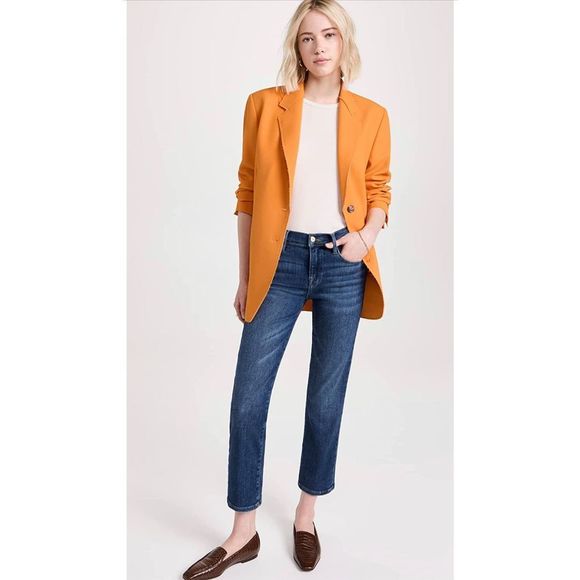 Frame Denim Blue Straight Leg Jeans - Picture 1 of 9
